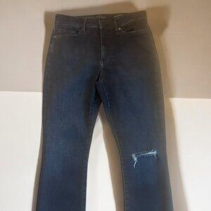Women's Banana Republic High Rise Cropped Flare Dark Wash Jeans Size 26